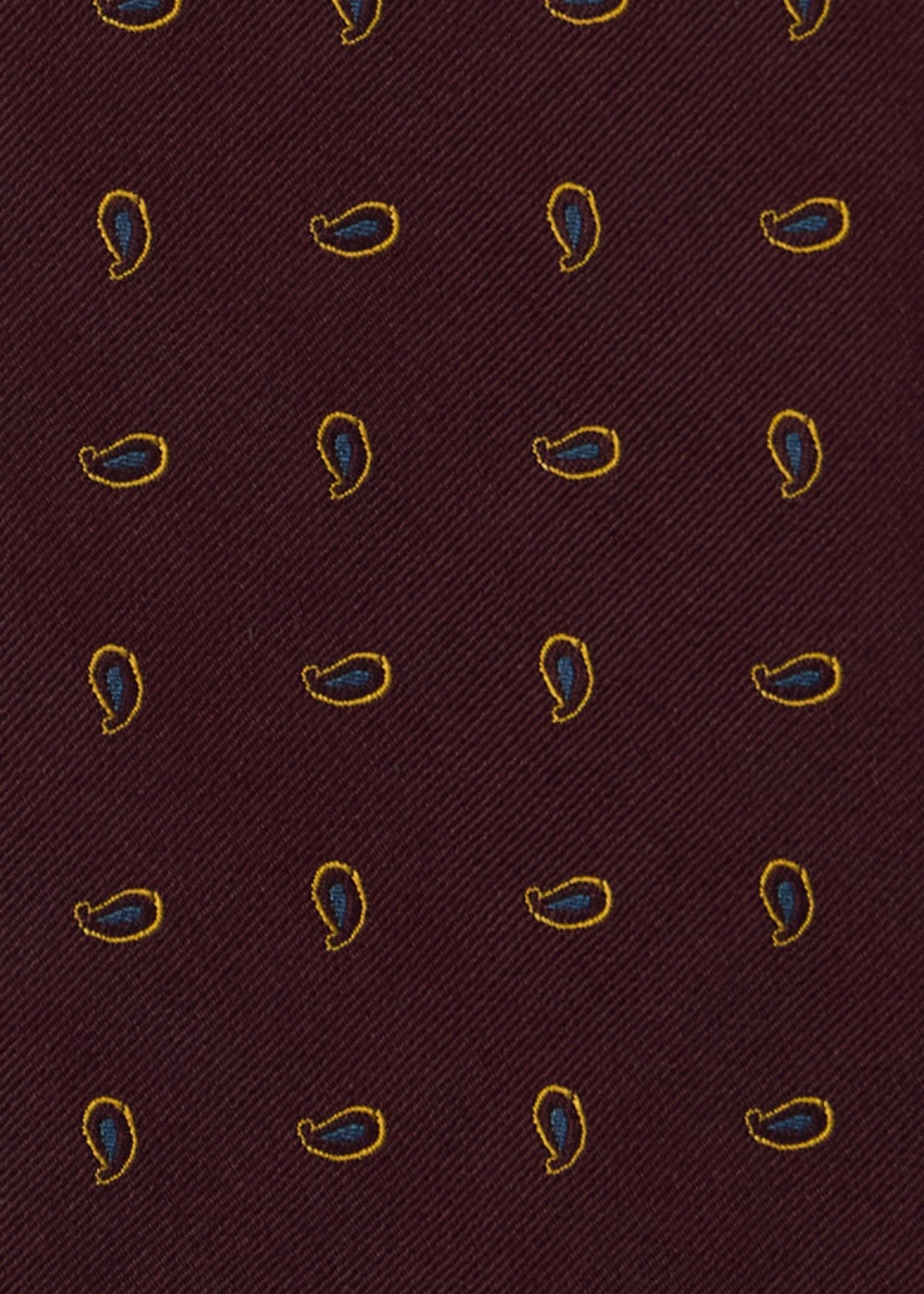 Micro Paisley Silk Tie Blue - Paul Stuart
