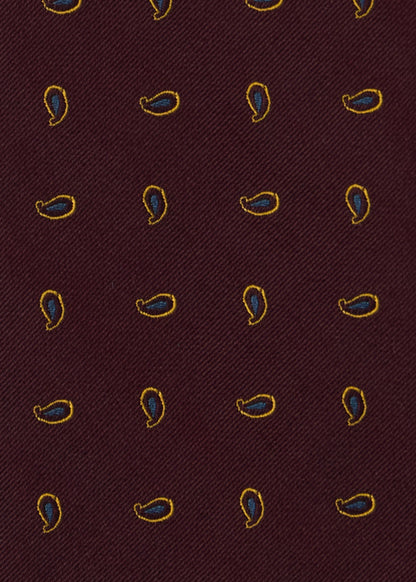 Micro Paisley Silk Tie Blue - Paul Stuart