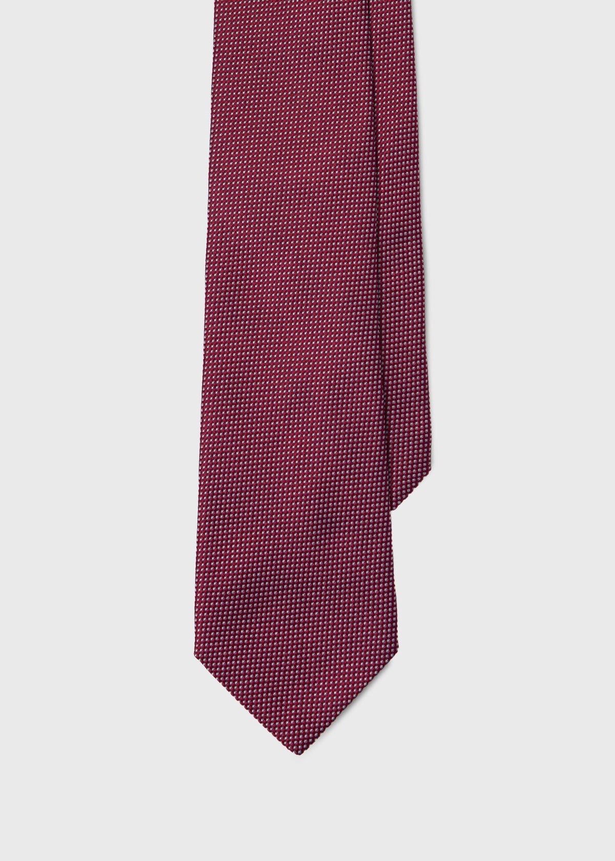 Woven Silk Micro Dot Tie Black - Paul Stuart