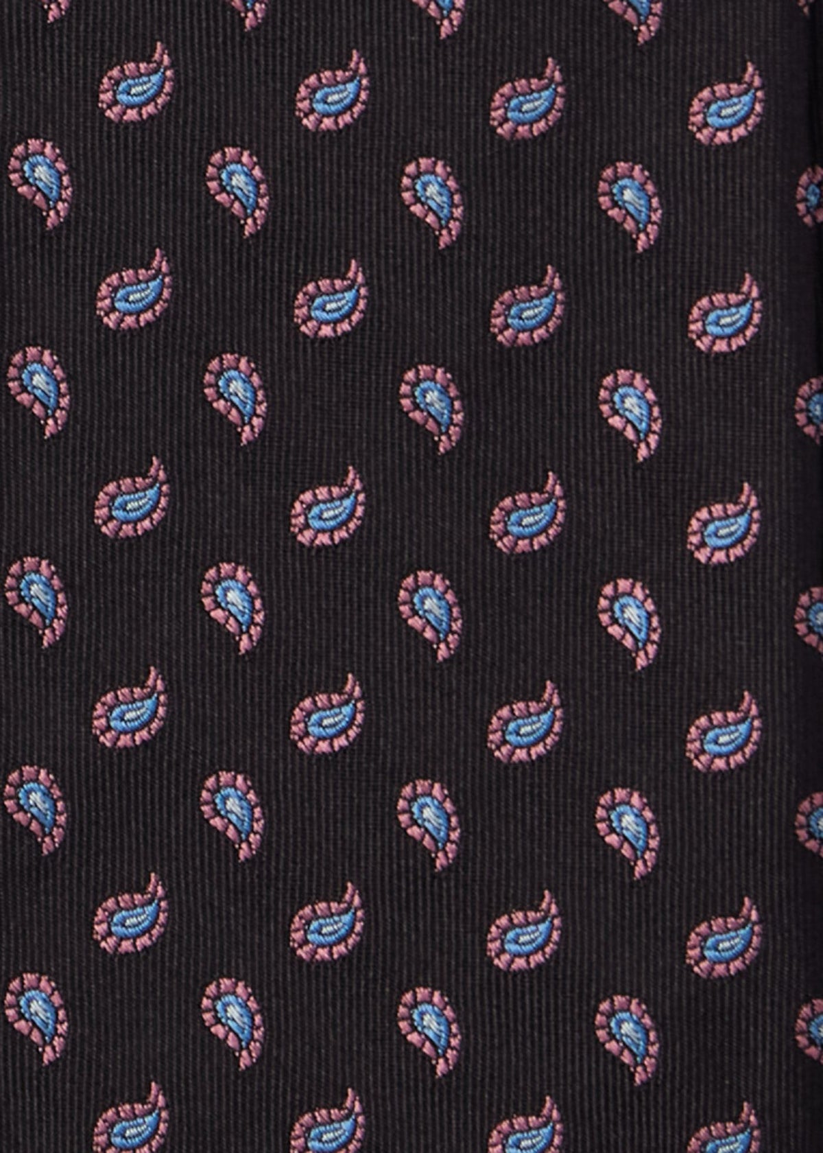 Geometric Paisley Silk Tie Brown - Paul Stuart