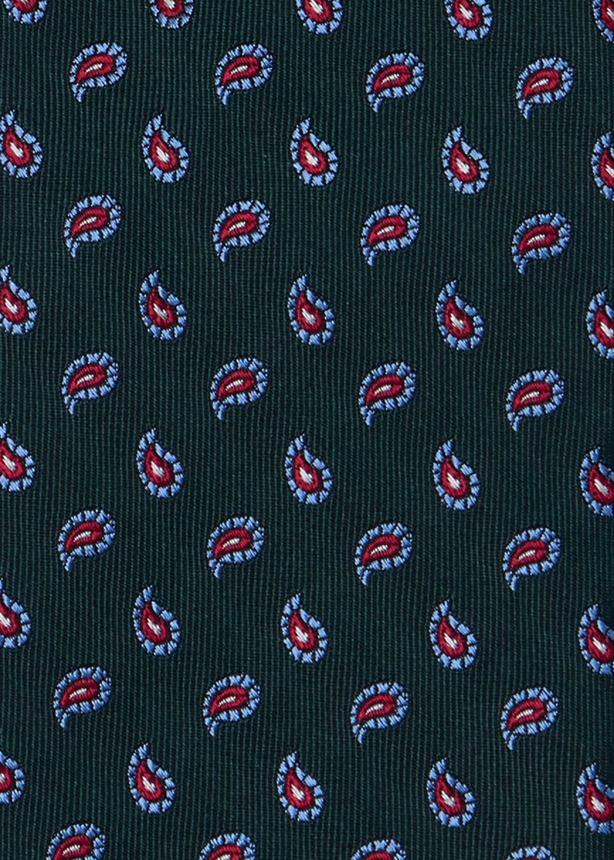 Geometric Paisley Silk Tie Brown - Paul Stuart