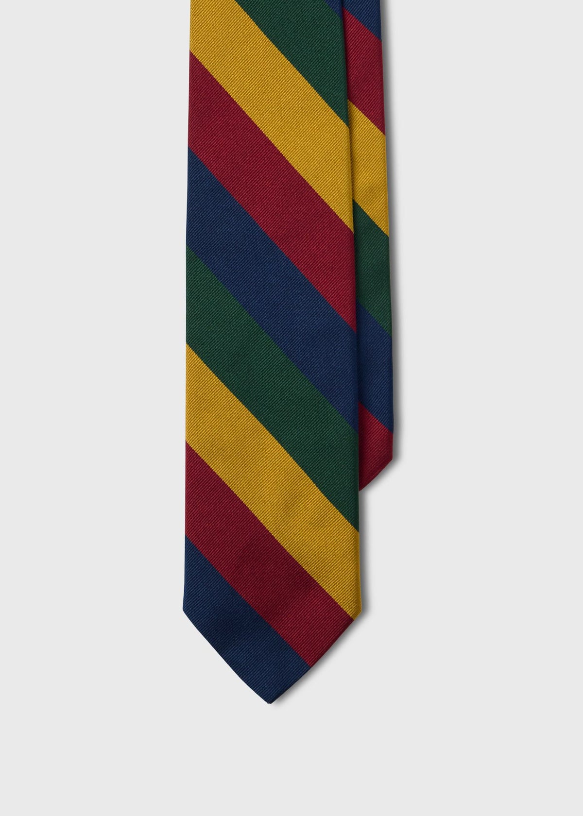 Multi Block Stripe Silk Tie Multi - Paul Stuart