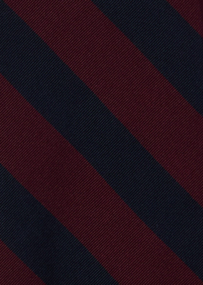 Block Stripe Silk Tie Navy/Blue - Paul Stuart