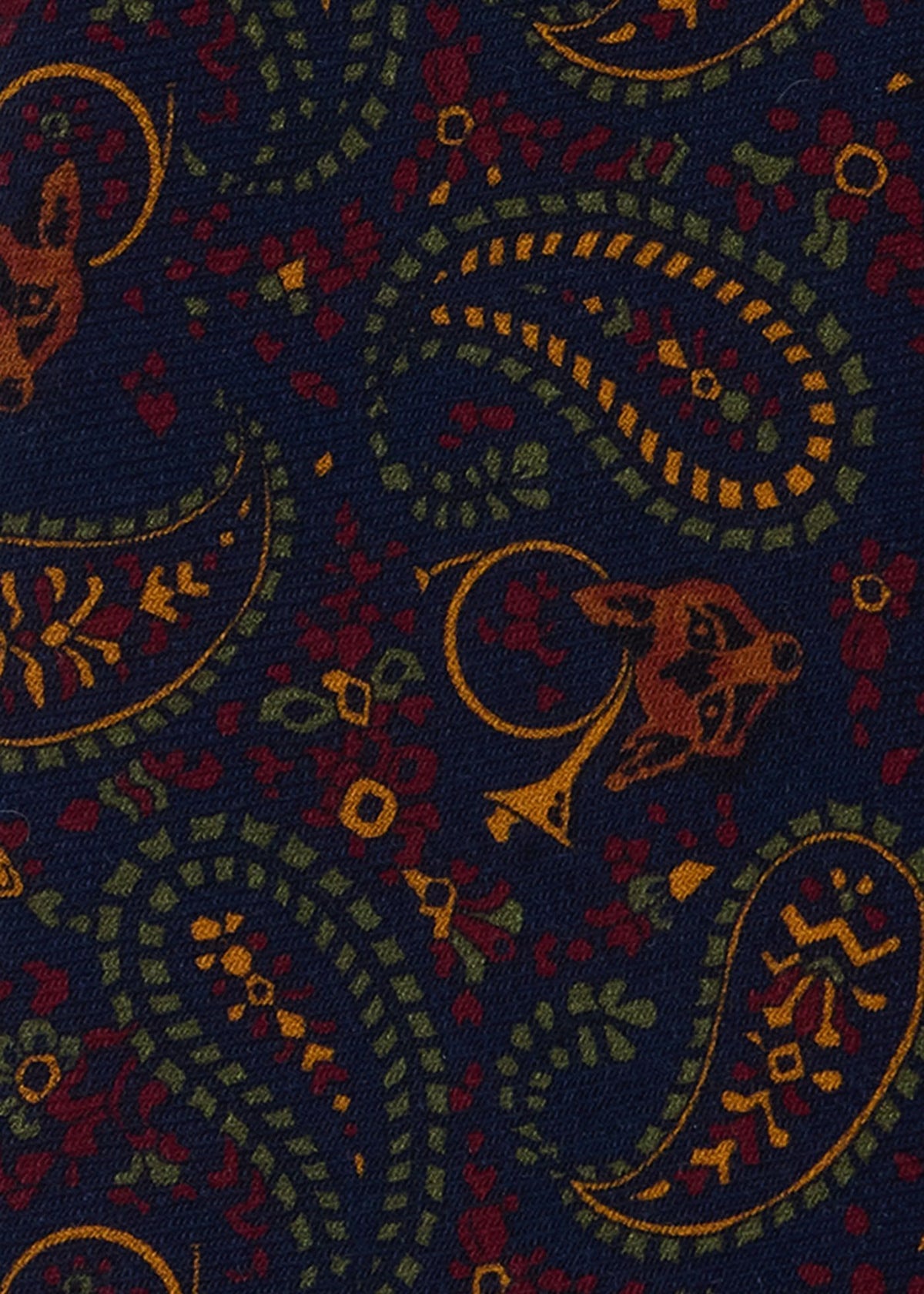Fox Wool Tie Navy - Paul Stuart