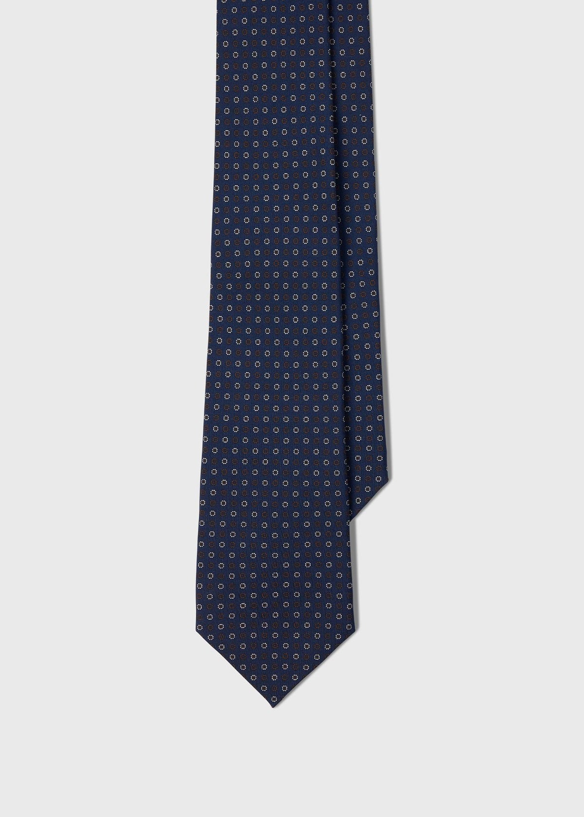 Micro Floral Silk Tie Green - Paul Stuart