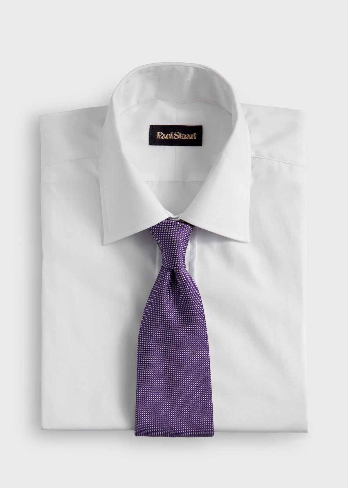 Woven Silk Micro Dot Tie Black - Paul Stuart