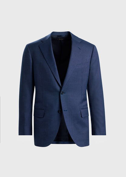 Super 120s Pindot Wool Andrew Suit Blue - Paul Stuart