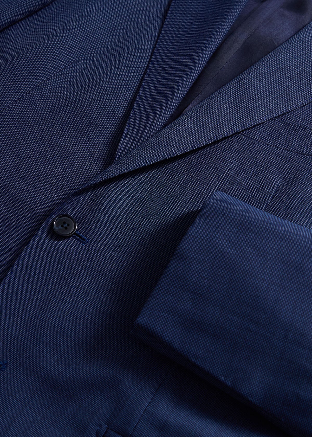 Super 120s Pindot Wool Andrew Suit Blue - Paul Stuart
