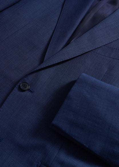 Super 120s Pindot Wool Andrew Suit Blue - Paul Stuart
