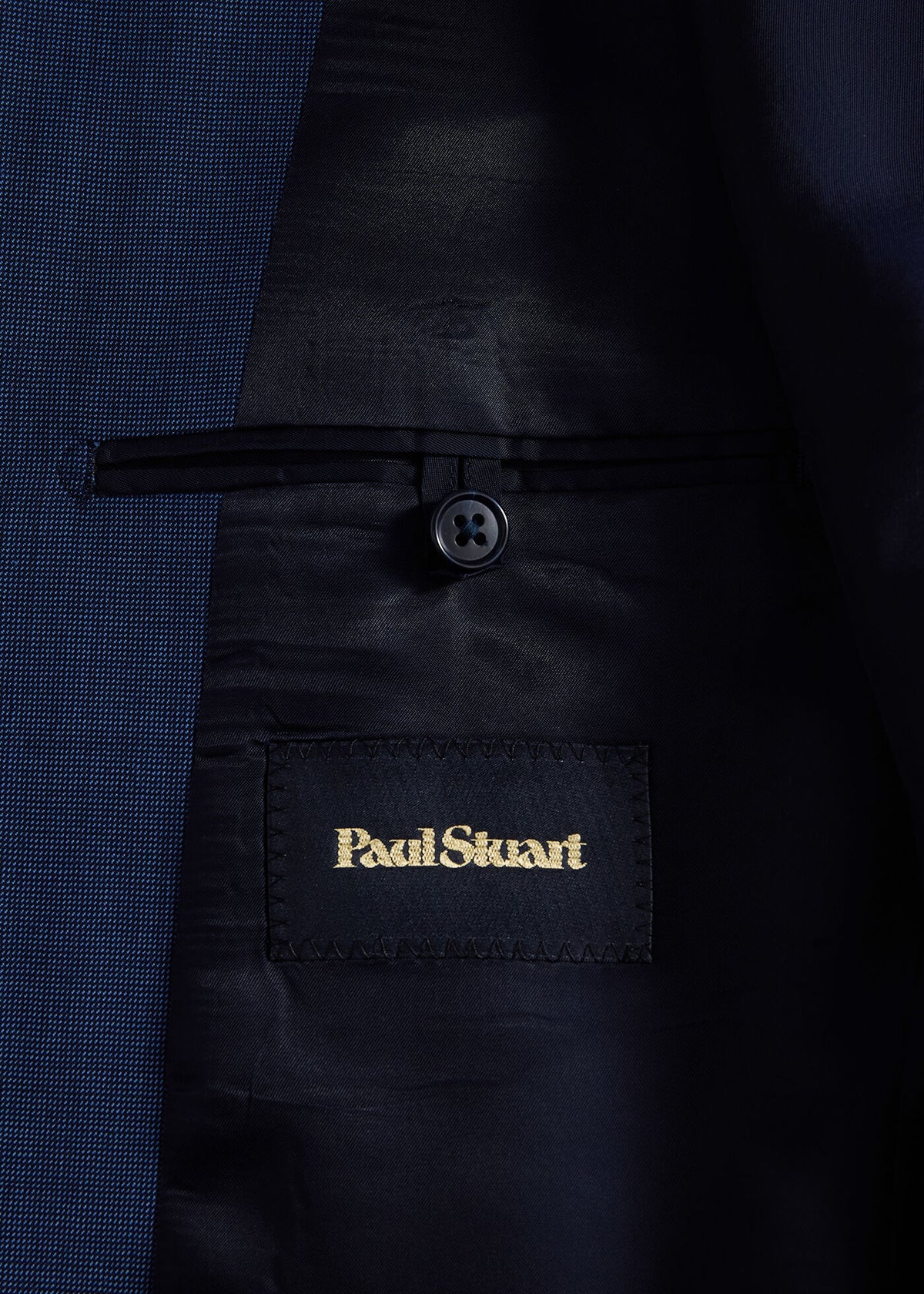 Super 120s Pindot Wool Andrew Suit Blue - Paul Stuart