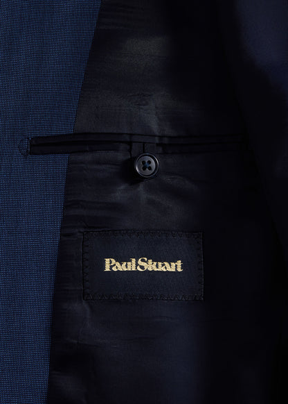 Super 120s Pindot Wool Andrew Suit Blue - Paul Stuart