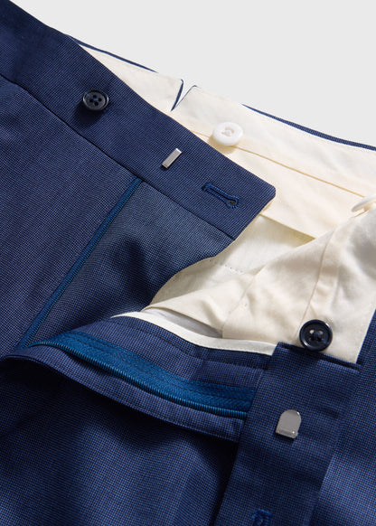 Super 120s Pindot Wool Andrew Suit Blue - Paul Stuart