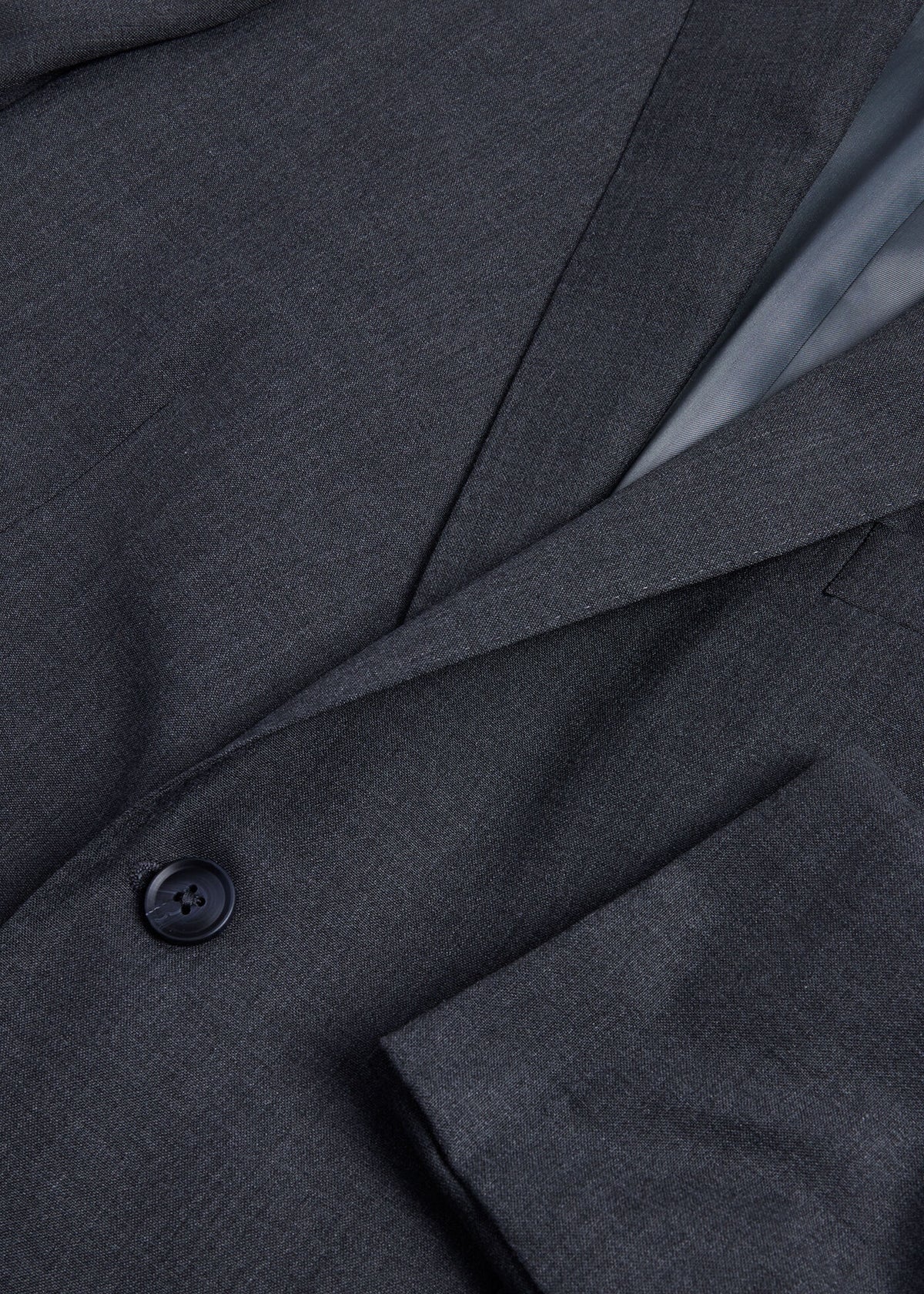 Super 150s Wool Drake Suit Mid Grey - Paul Stuart
