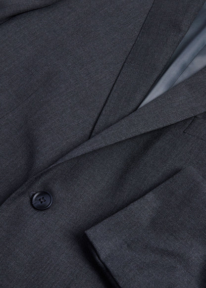 Super 150s Wool Drake Suit Mid Grey - Paul Stuart