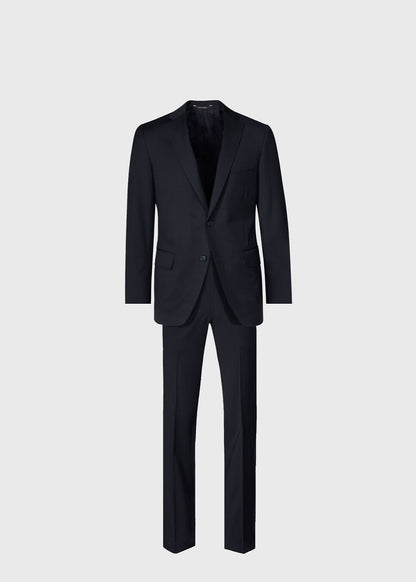 Super 110s Wool Suit Black - Paul Stuart