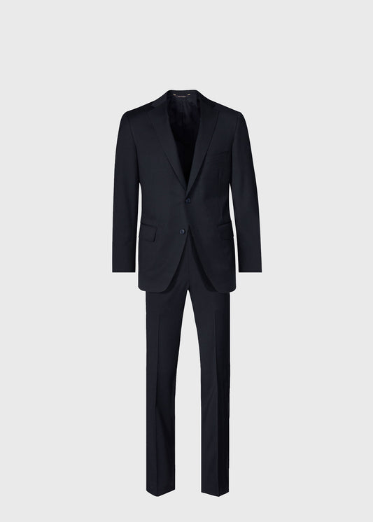Super 110s Wool Suit Black - Paul Stuart