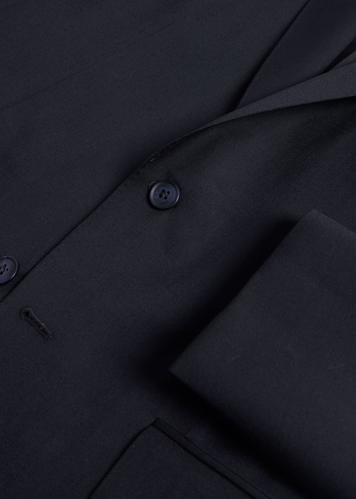 Super 110s Wool Suit Black - Paul Stuart
