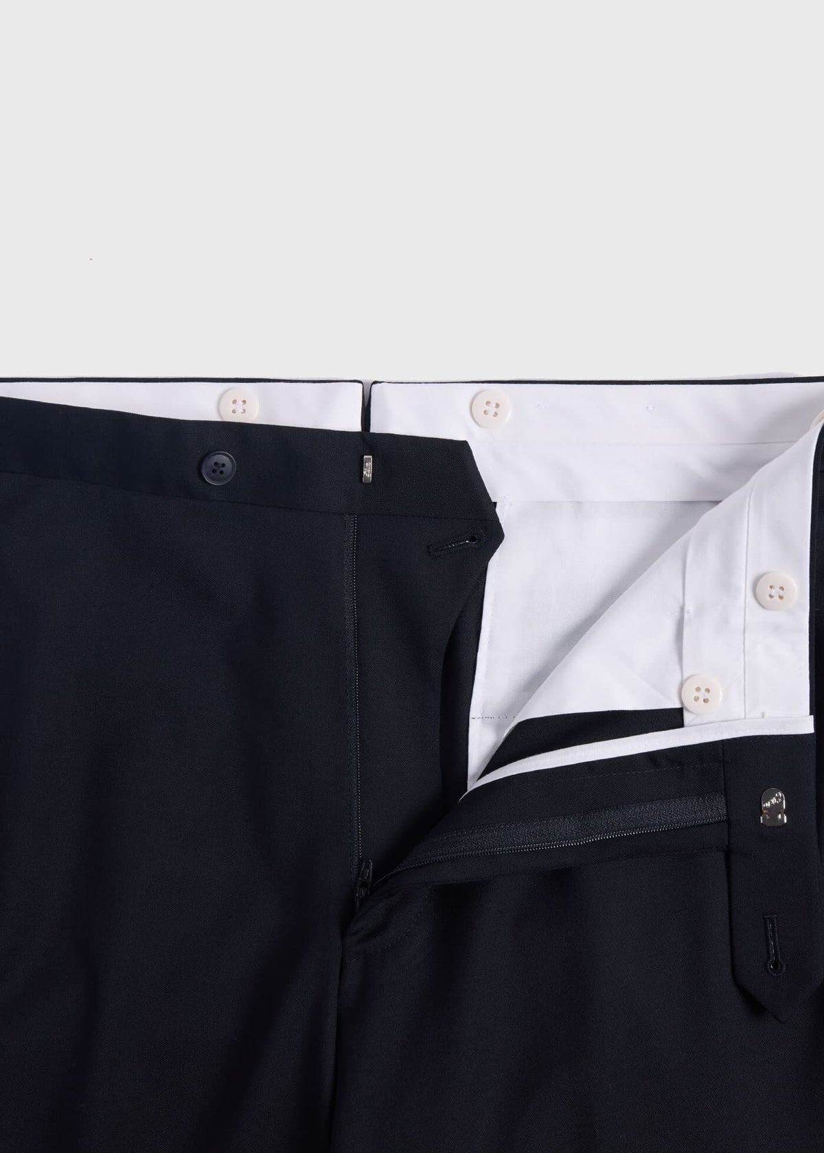 Super 110s Wool Suit Black - Paul Stuart