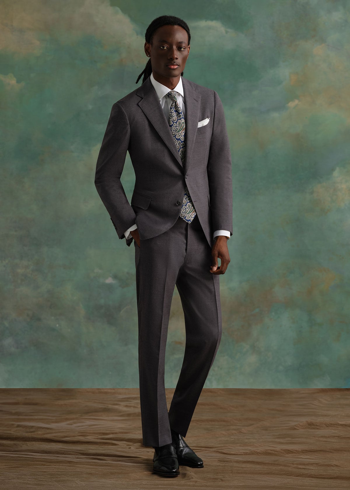Super 120s Lightweight Summer Suit Light Grey - Paul Stuart