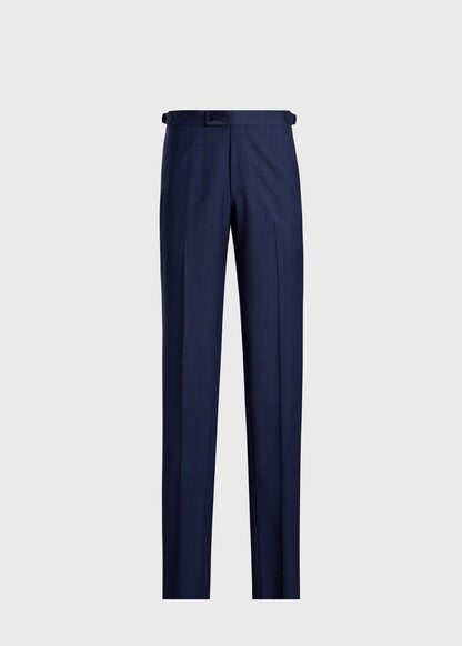 All Year Wool Plaid Suit Mid Blue - Paul Stuart