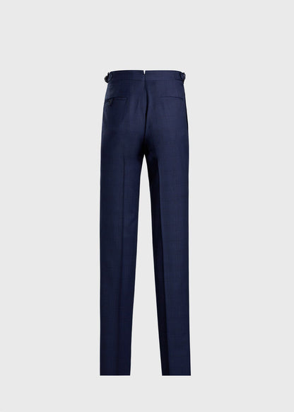 All Year Wool Plaid Suit Mid Blue - Paul Stuart