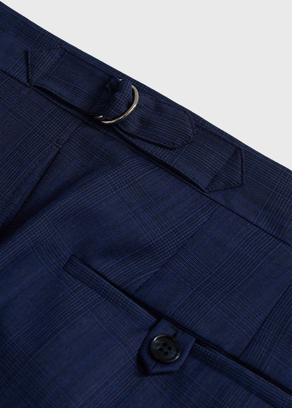 All Year Wool Plaid Suit Mid Blue - Paul Stuart
