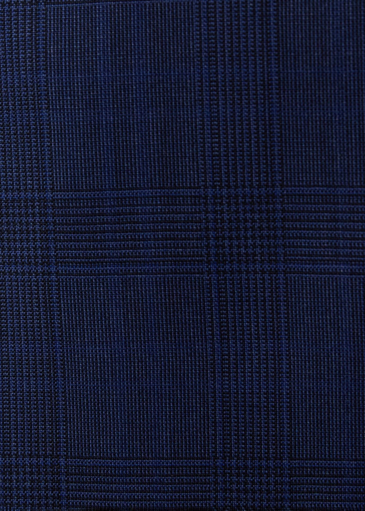 All Year Wool Plaid Suit Mid Blue - Paul Stuart