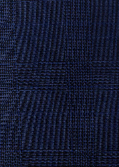 All Year Wool Plaid Suit Mid Blue - Paul Stuart