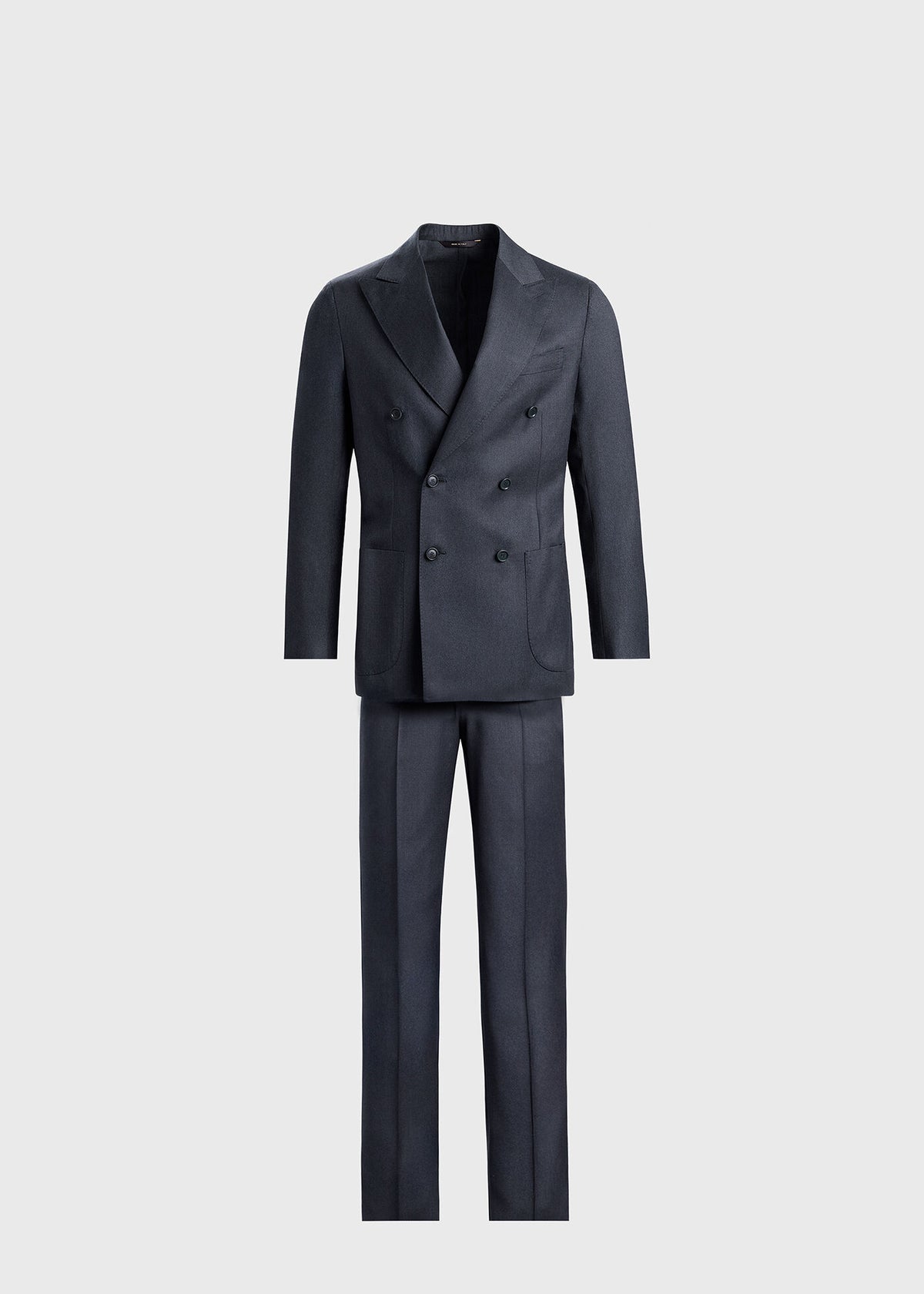 All Year Wool Double Breasted Suit Grey - Paul Stuart