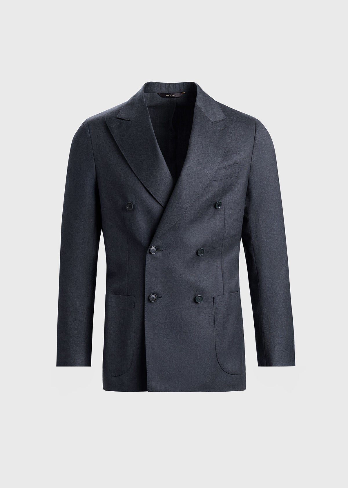 All Year Wool Double Breasted Suit Grey - Paul Stuart