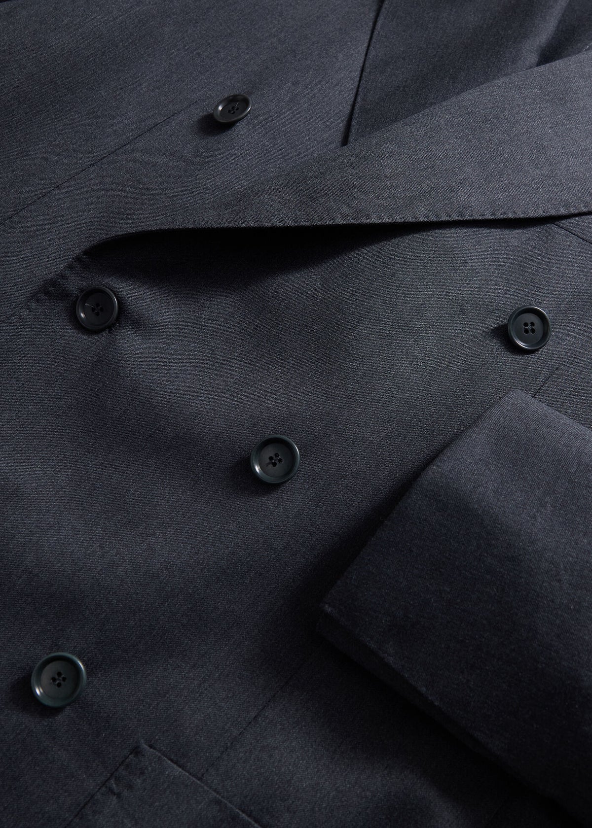All Year Wool Double Breasted Suit Grey - Paul Stuart