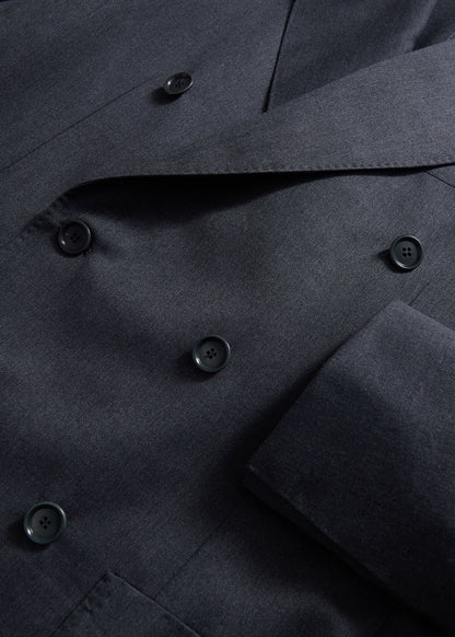 All Year Wool Double Breasted Suit Grey - Paul Stuart