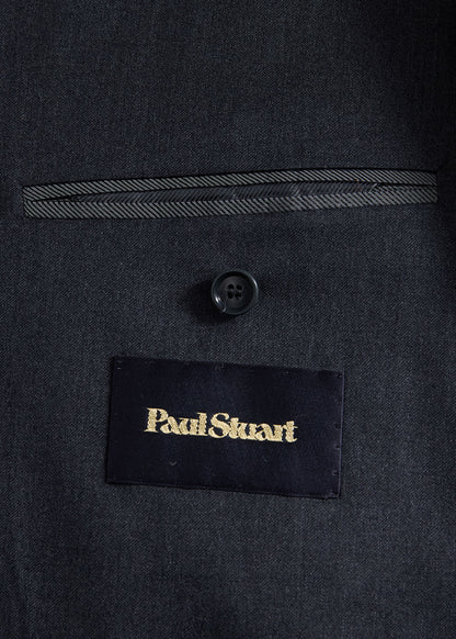 All Year Wool Double Breasted Suit Grey - Paul Stuart