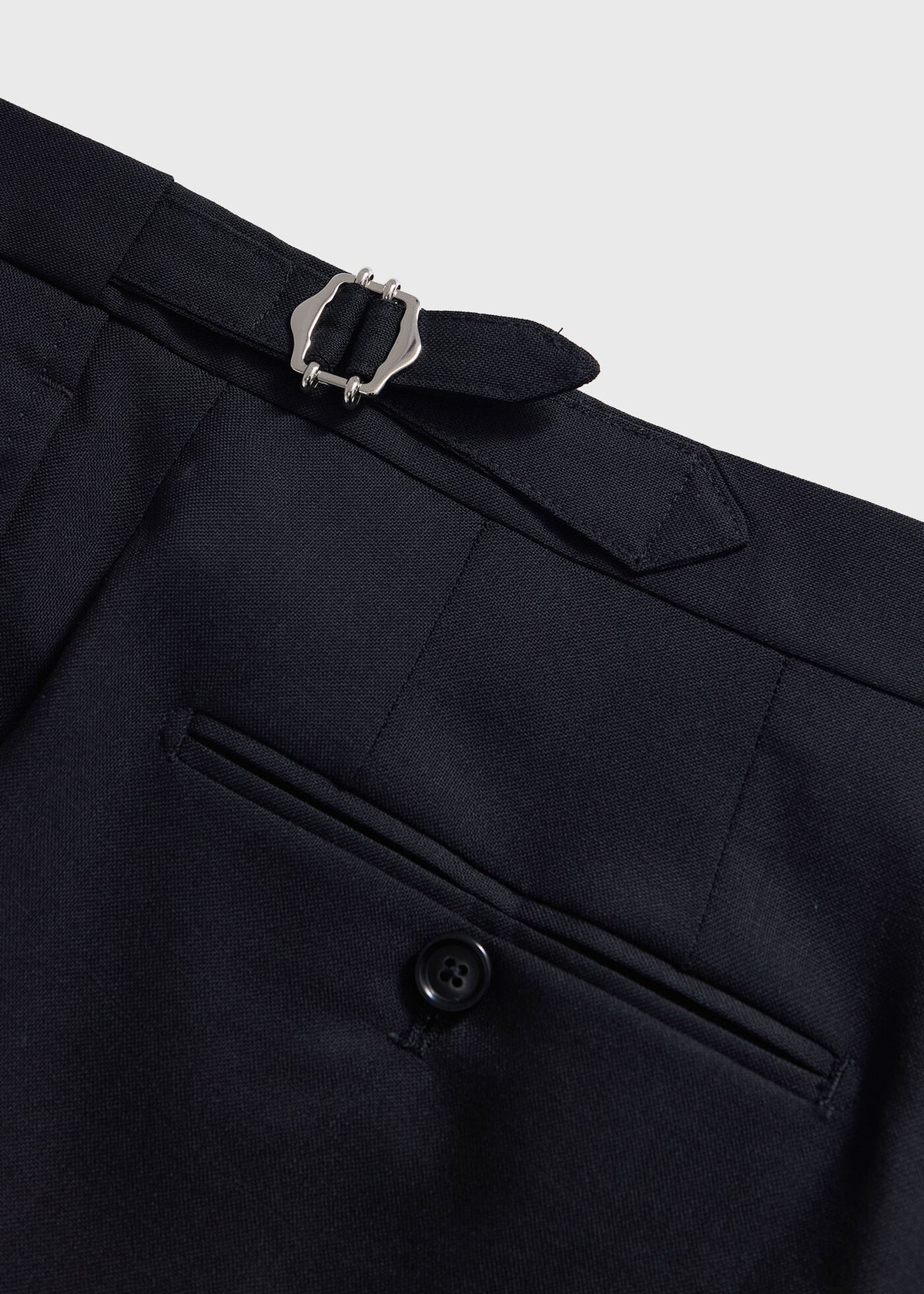 All Year Wool Double Breasted Suit Black - Paul Stuart