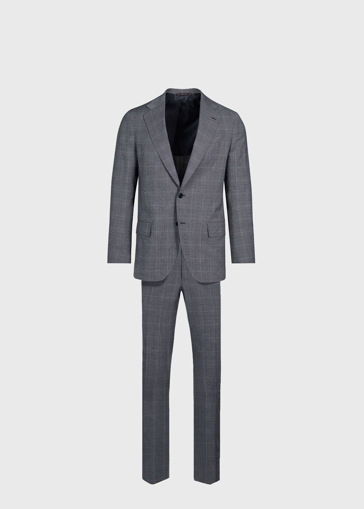 Plaid Super 130s Wool Suit Grey - Paul Stuart