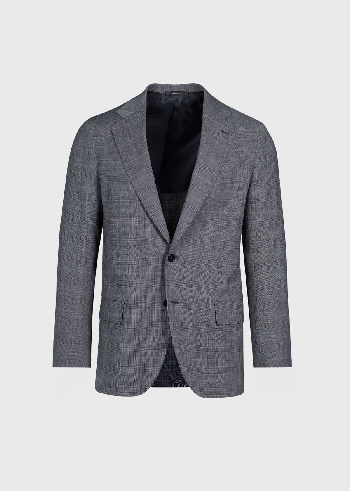 Plaid Super 130s Wool Suit Grey - Paul Stuart