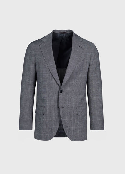 Plaid Super 130s Wool Suit Grey - Paul Stuart