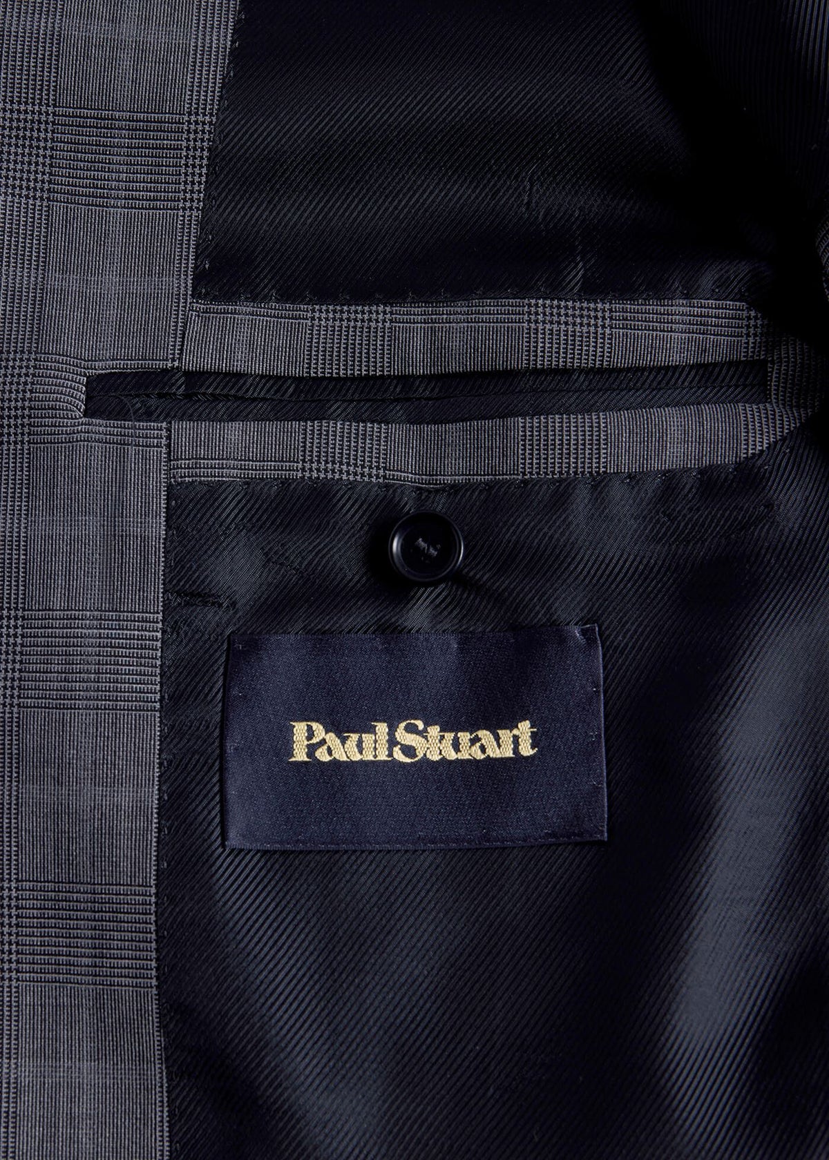 Plaid Super 130s Wool Suit Grey - Paul Stuart
