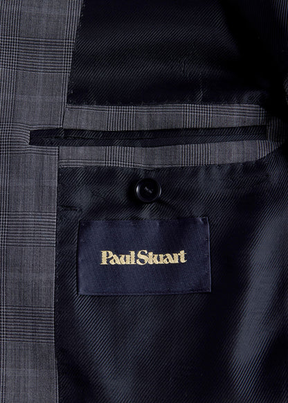 Plaid Super 130s Wool Suit Grey - Paul Stuart