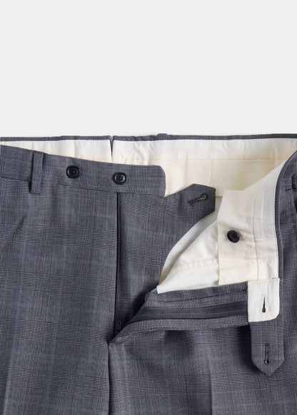 Plaid Super 130s Wool Suit Grey - Paul Stuart