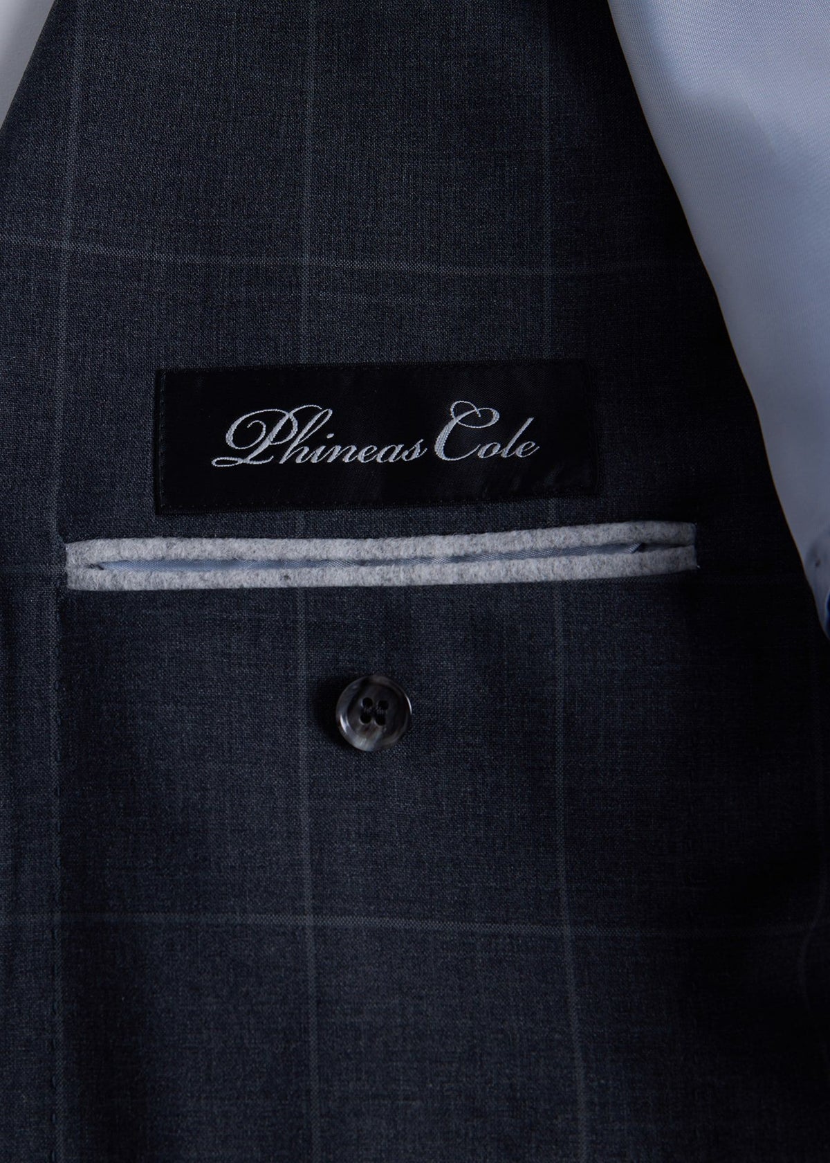 All Year Wool Windowpane Suit Grey - Paul Stuart