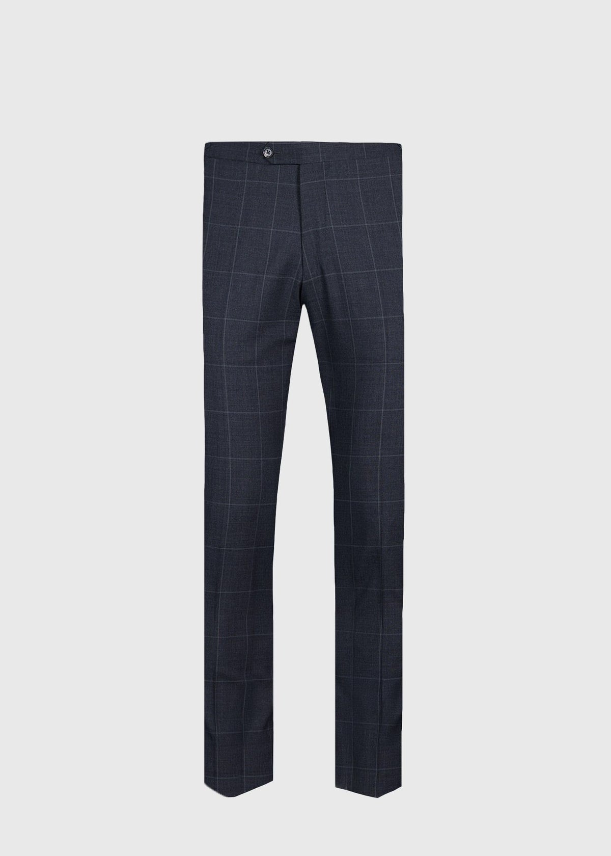 All Year Wool Windowpane Suit Grey - Paul Stuart