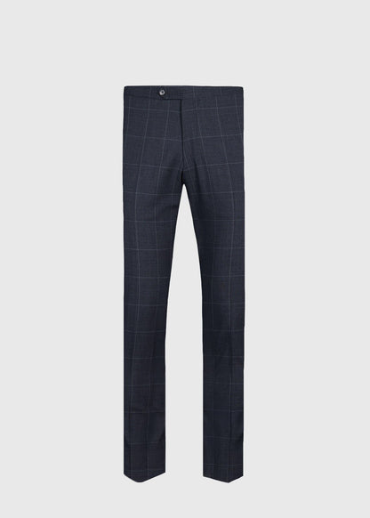 All Year Wool Windowpane Suit Grey - Paul Stuart