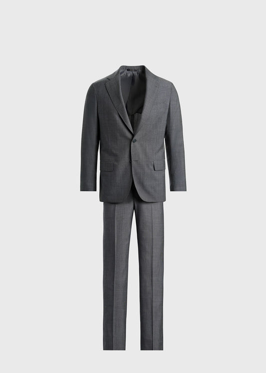 All Year Wool Pindot Suit Grey - Paul Stuart