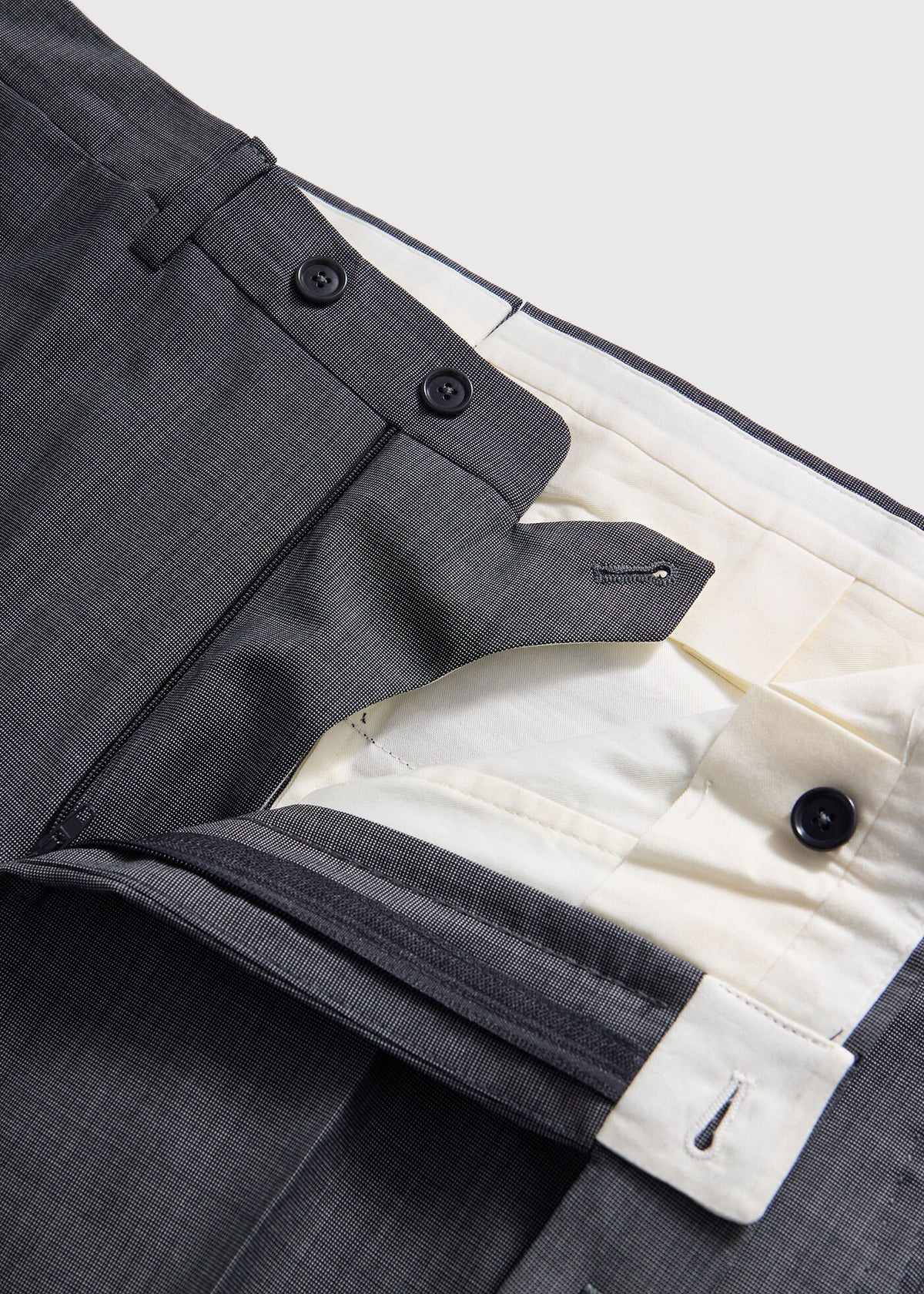 All Year Wool Pindot Suit Grey - Paul Stuart