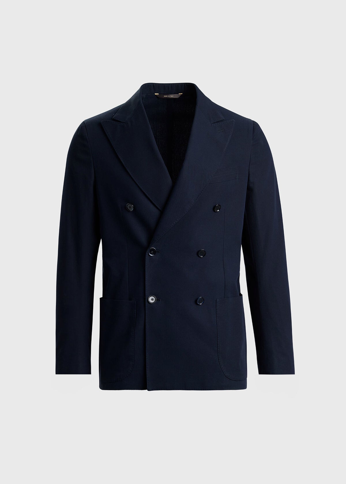 All Year Cotton Double Breasted Suit Navy - Paul Stuart