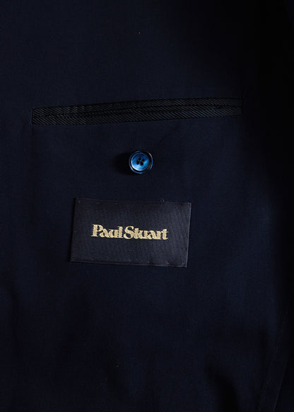 All Year Cotton Double Breasted Suit Navy - Paul Stuart
