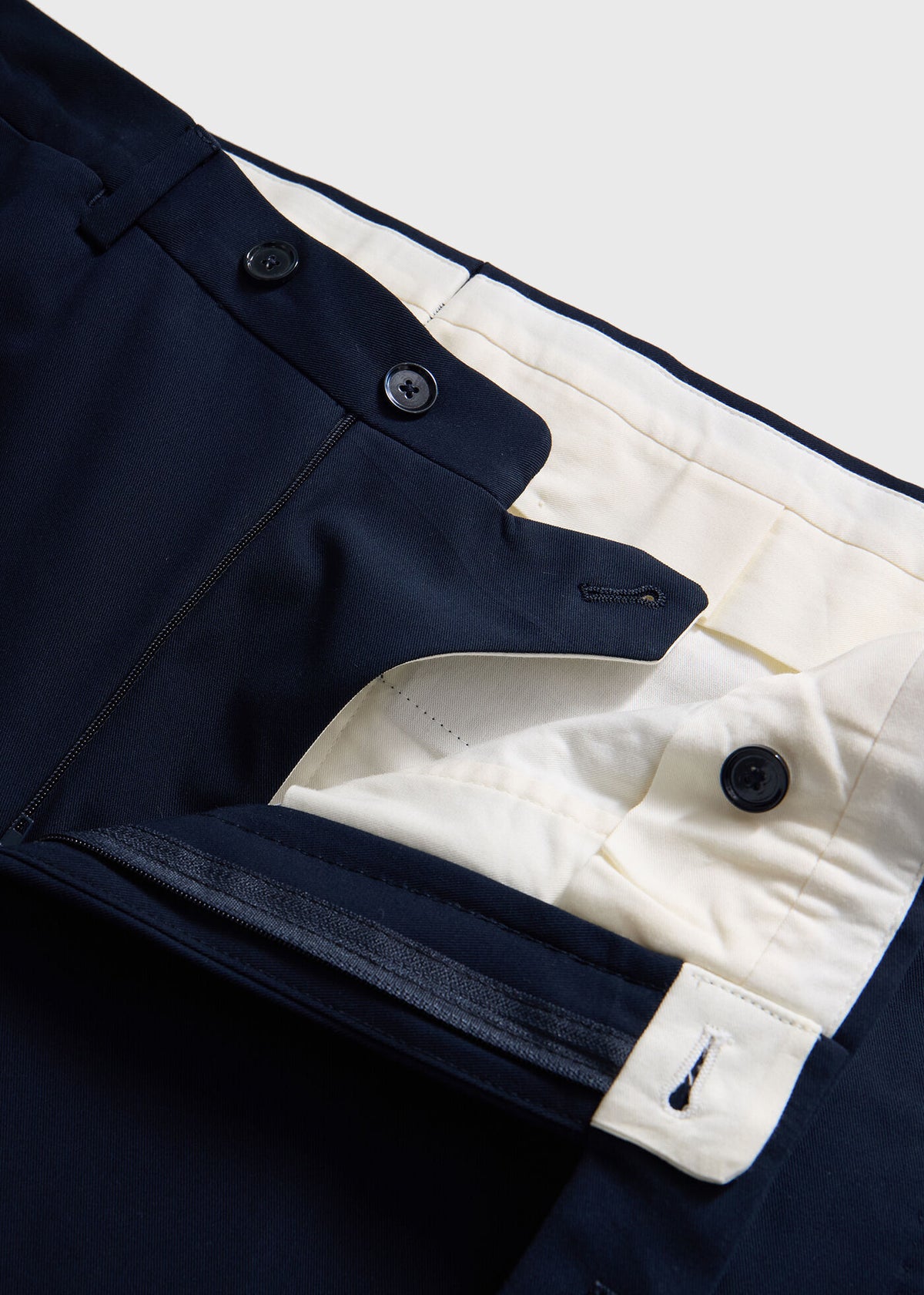 All Year Cotton Double Breasted Suit Navy - Paul Stuart