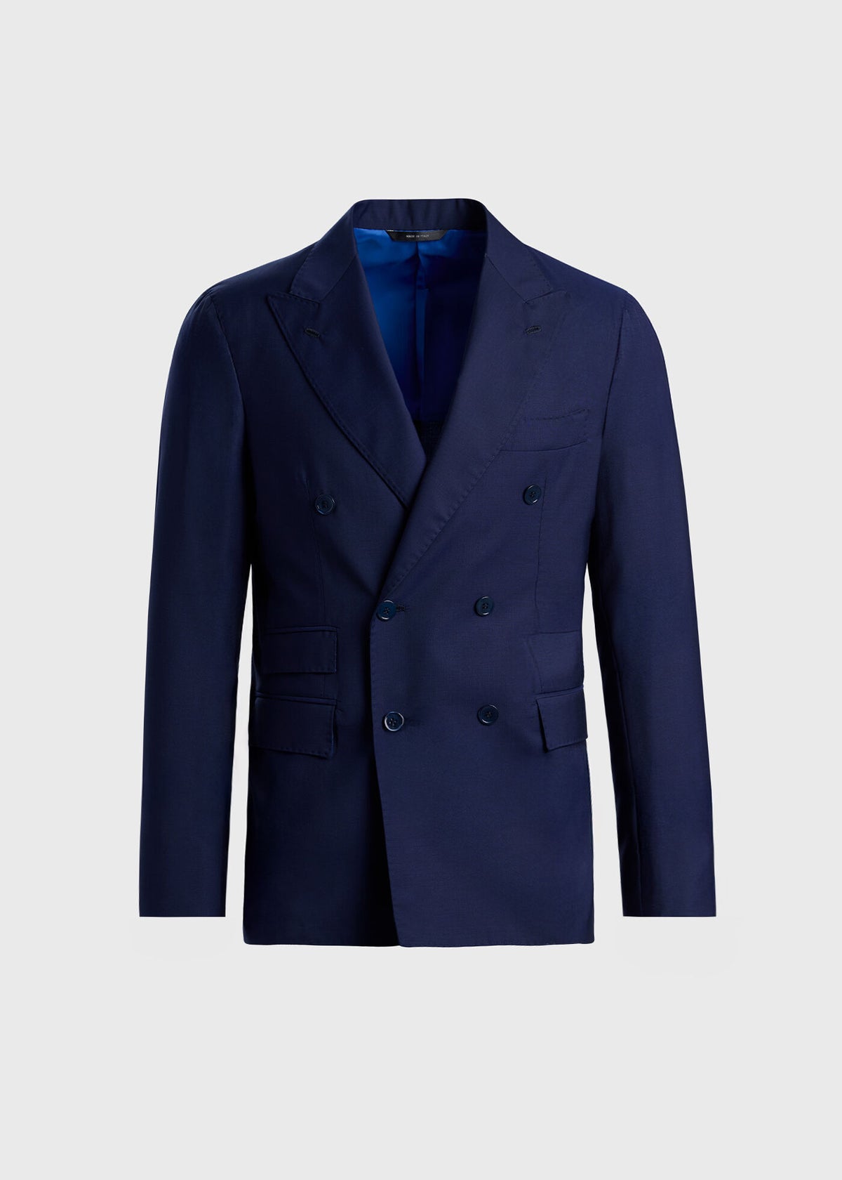 Super 130s Wool Double Breasted Suit Navy - Paul Stuart