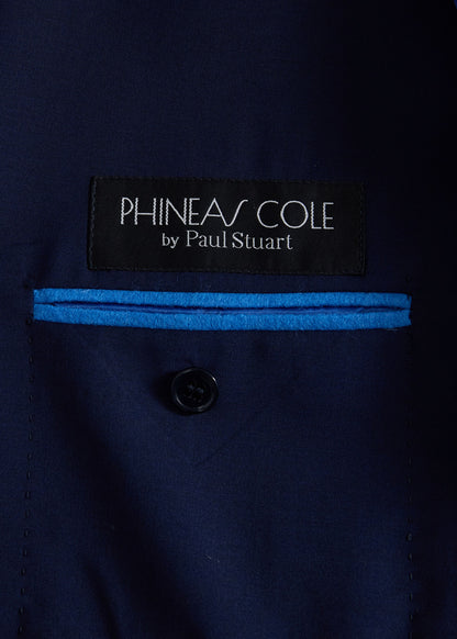 Super 130s Wool Double Breasted Suit Navy - Paul Stuart